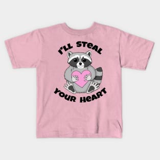 Valentine Raccoon Kids T-Shirt